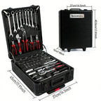 Mobile Tool Cabinet & 4-Tier Aluminum Storage – Complete 899-Piece Kit