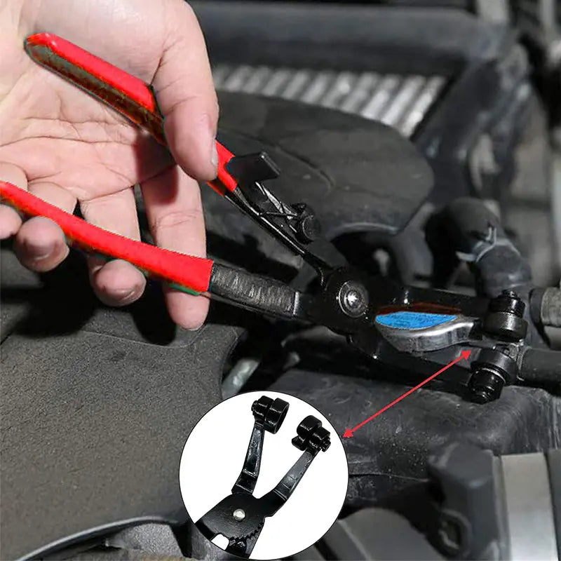 9PCS Hose Clamp Pliers, Long Reach Hose Clamp Tool Remover for Water Hose and Automotive Coolant Radiator Heater with Flexible Wire Long Reach Hose Clamp and Flat Band Pliers #Summervibes