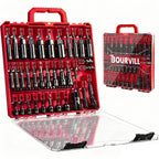 55Pcs Magnetic Impact Nut Driver Set,SAE & Metric Red Storage Case,Socket Set,Socket Adapters & Quick Release Extension,MechanicEssentials #Summervibes