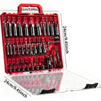 55Pcs Magnetic Impact Nut Driver Set,SAE & Metric Red Storage Case,Socket Set,Socket Adapters & Quick Release Extension,MechanicEssentials #Summervibes
